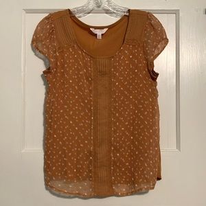 LC Lauren Conrad - Swiss dot short-sleeved blouse